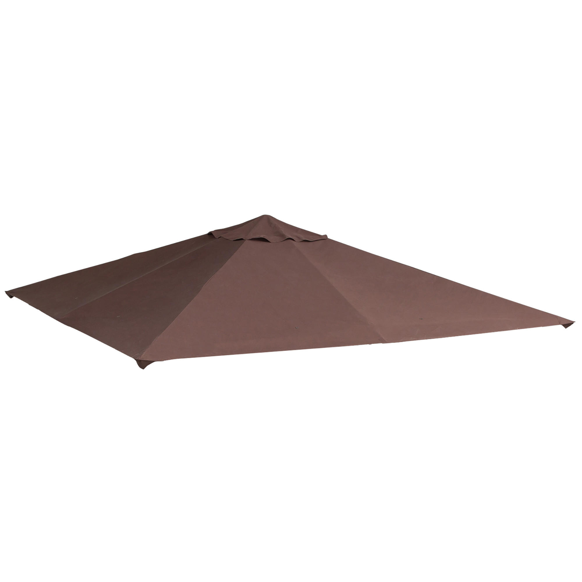 PAVILLONDACH, Sonnenschutz, Kaffee - Braun, Kunststoff (295/18/298cm) - Outsunny