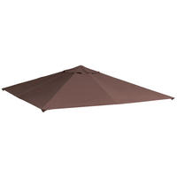 PAVILLONDACH, Sonnenschutz, Kaffee - Braun, Kunststoff (295/18/298cm) - Outsunny