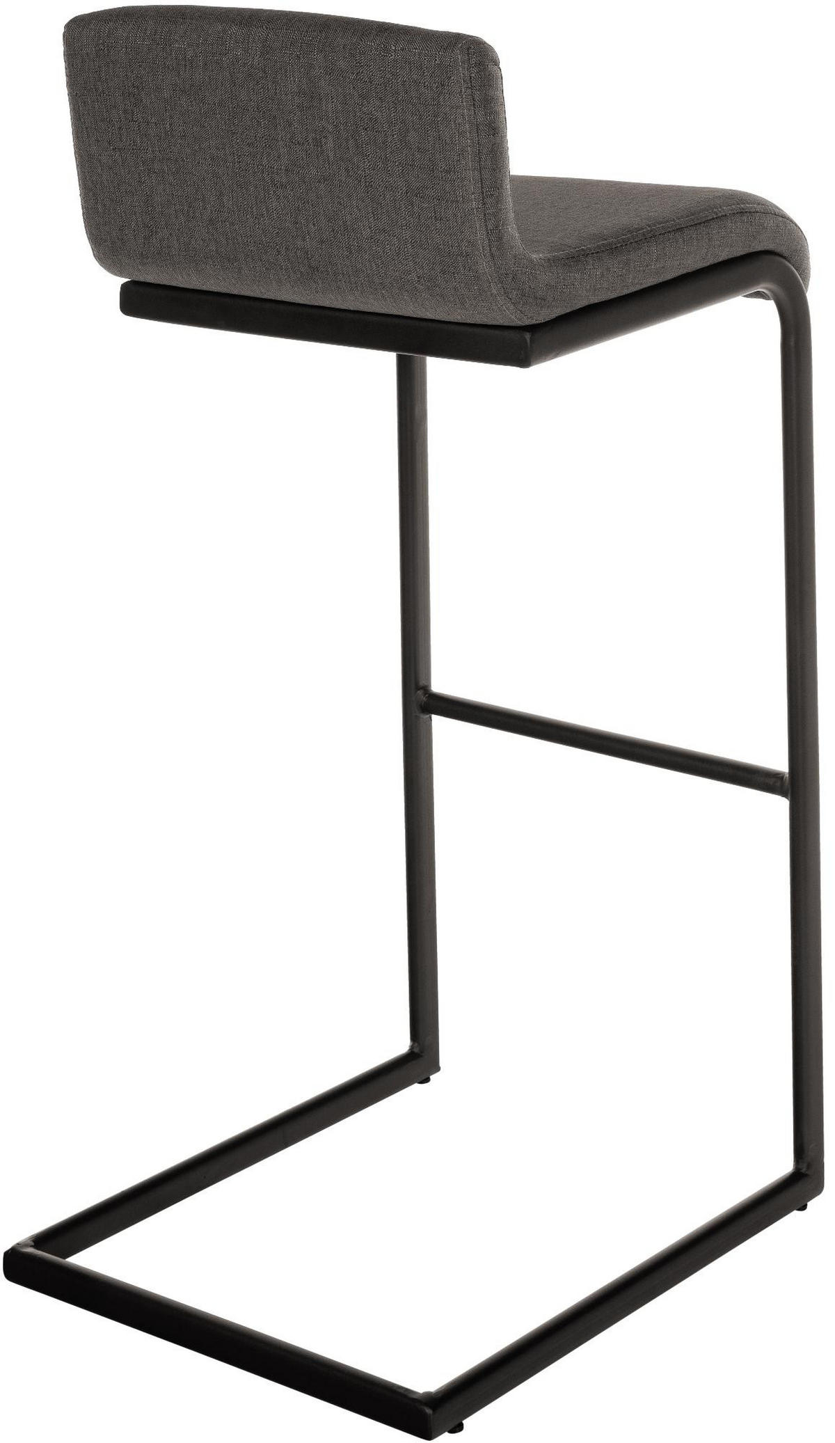 BARHOCKER Stoff Dunkelgrau - Dunkelgrau/Schwarz, Textil/Metall (40/96/50cm) - CLP