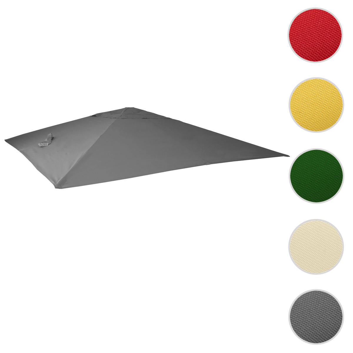 ERSATZ-BEZUG FÜR SCHIRM I Anthrazit - Anthrazit, Textil (295/295cm) - MCW