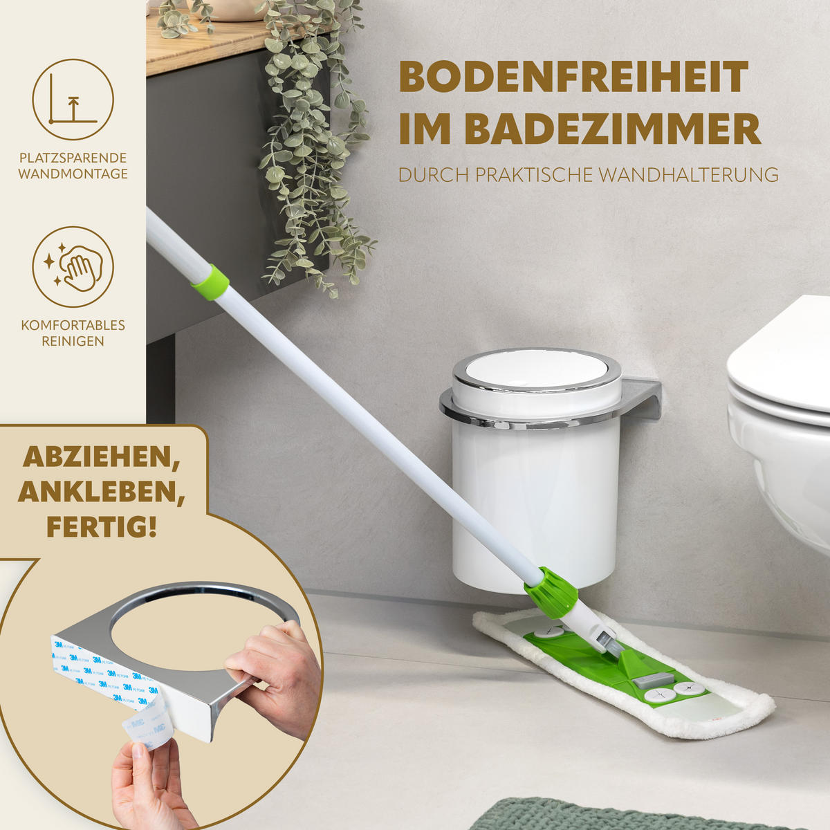 KOSMETIKEIMER SAVONA 5,5 Liter, weiß - Weiß, Kunststoff (19/24.5/19cm) - bremermann