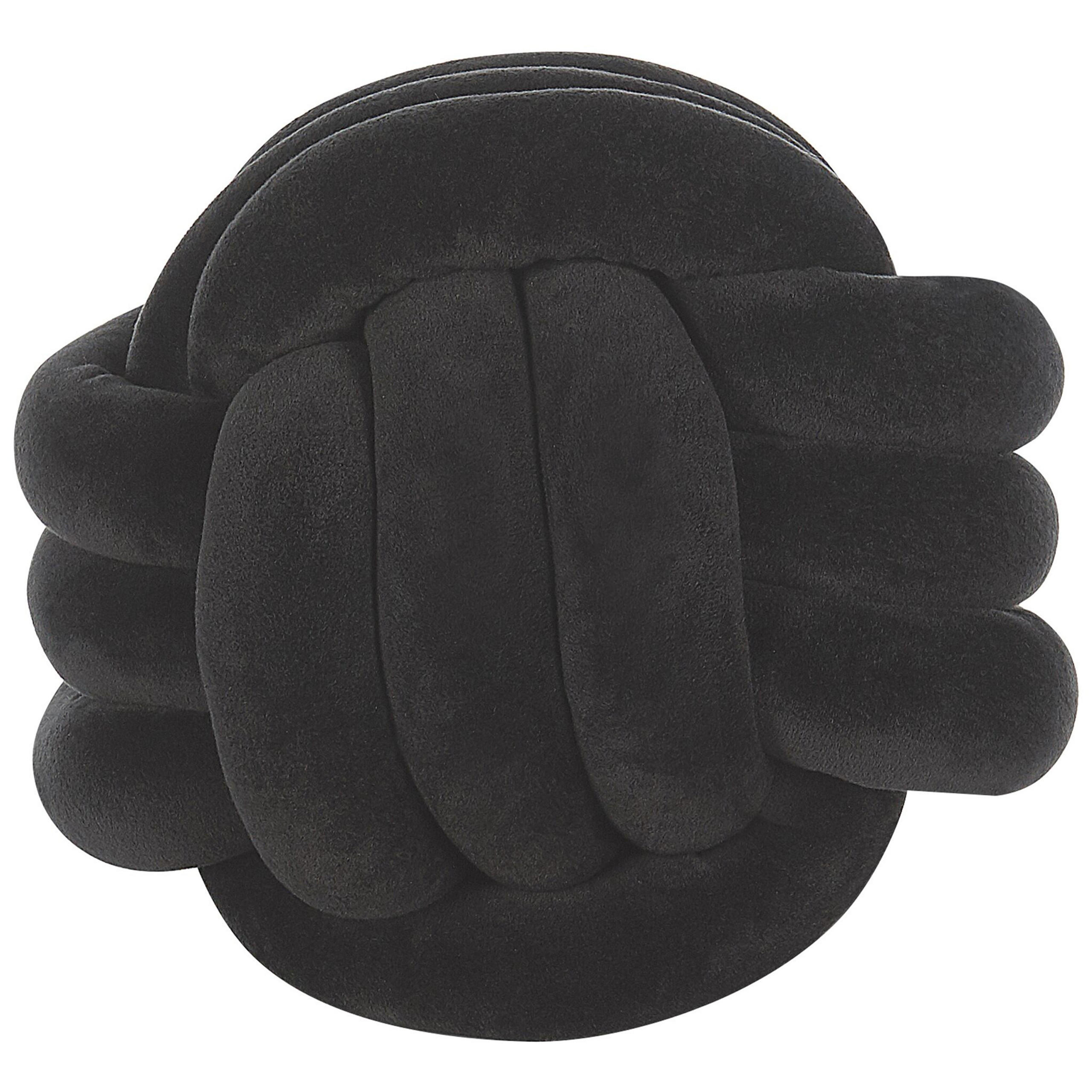 DEKOKISSEN Schwarz 30/30 cm Malni - Schwarz, Textil (30/30cm) - Beliani