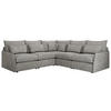 ECKSOFA VERSO L Hellgrau Struktur - Hellgrau/Schwarz, Kunststoff/Textil (270/270cm) - MKS