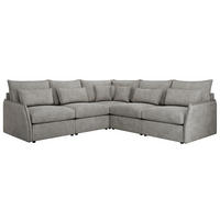 ECKSOFA VERSO L Hellgrau Struktur - Hellgrau/Schwarz, Kunststoff/Textil (270/270cm) - MKS