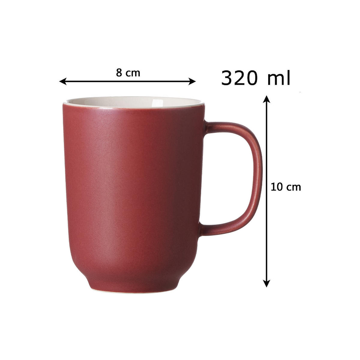KAFFEESERVICE Jasper beere 12er Set - Beere, Keramik (1/1/1cm) - Ritzenhoff Breker
