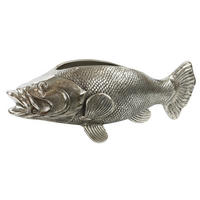 DEKOSCHALE Fisch - Silberfarben, Metall (21cm) - FURNARO