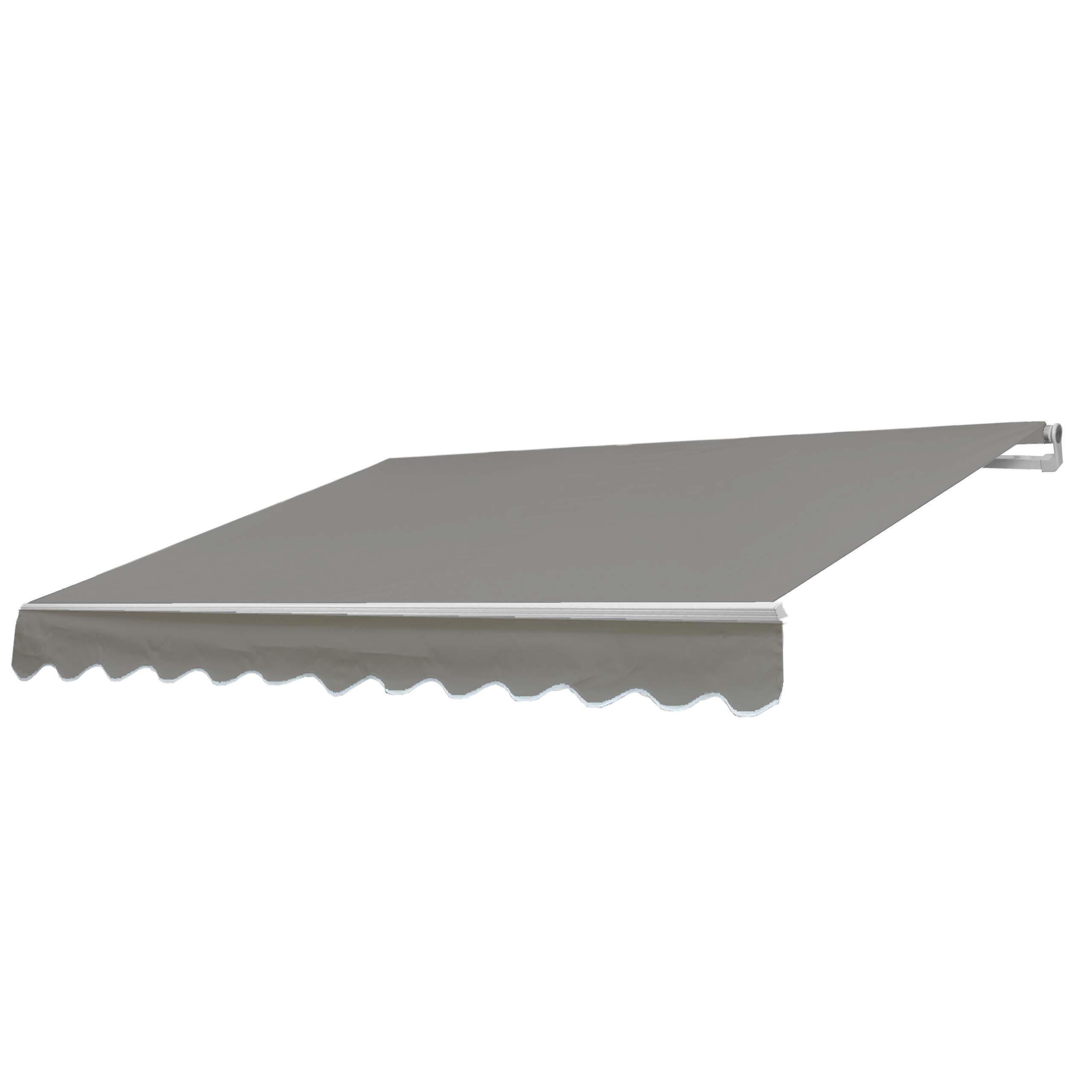ALU-MARKISE Grau, Braun - Braun/Grau, Textil (450/18/300cm) - MCW
