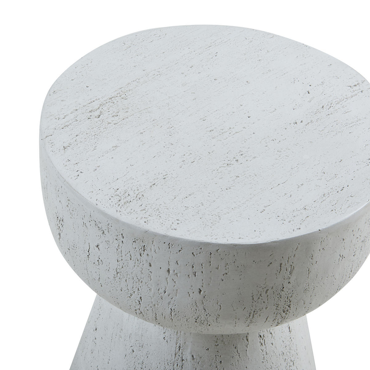 BEISTELLTISCH Oulvepijanse - Weiß, Stein (40/40/51cm) - [en.casa]