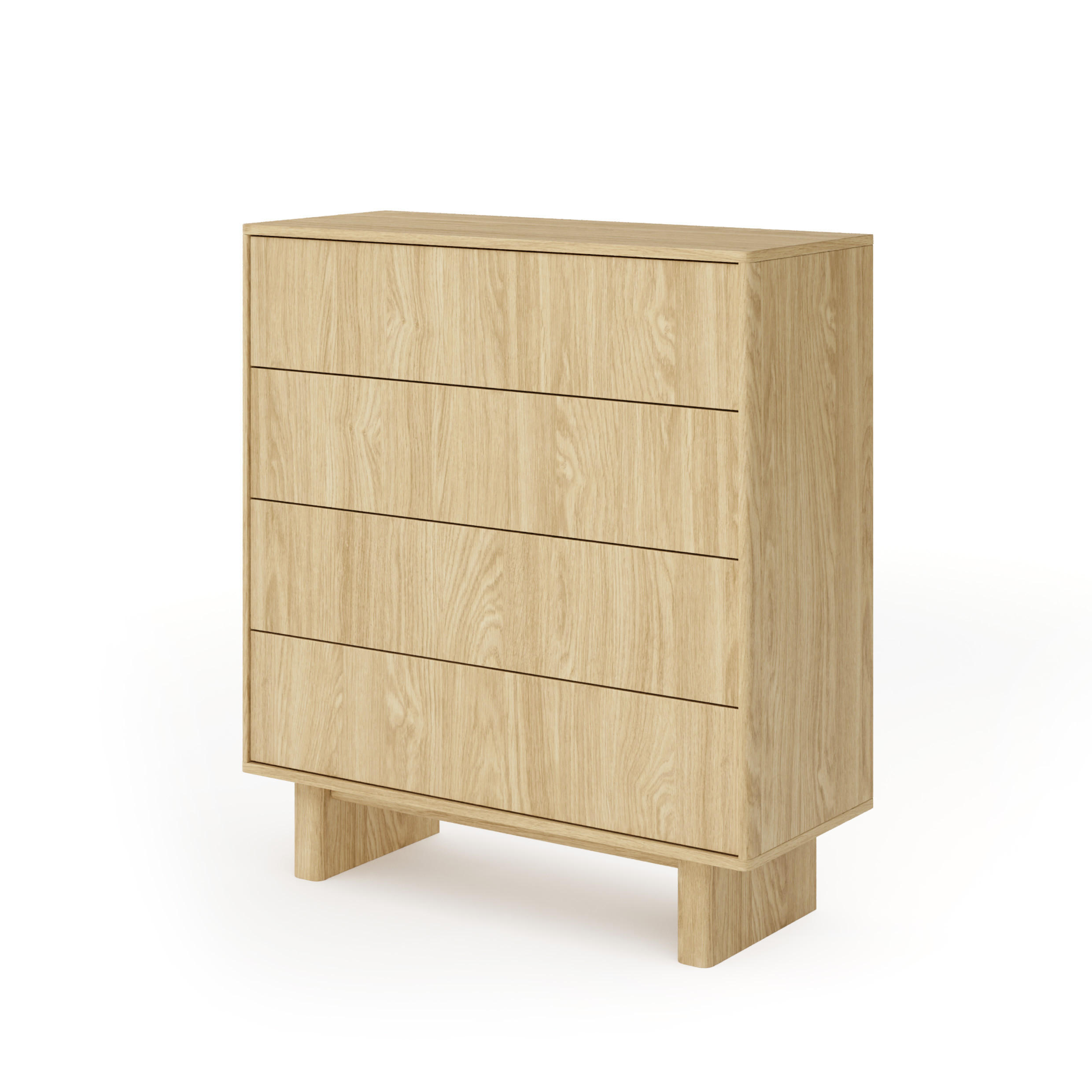 KOMMODE: geölte Eiche, 93,5 x 103,5 x 38,1 cm - Eichefarben, Holzwerkstoff (93.5/103.5/38.1cm) - 3XE LIVING