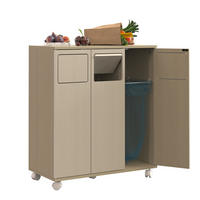 KOMMODE 69,3/35/80 cm aus MDF mit 3 Fächern und Rollen Weiß - Weiß, Holzwerkstoff (70/80/35cm) - Modenvie