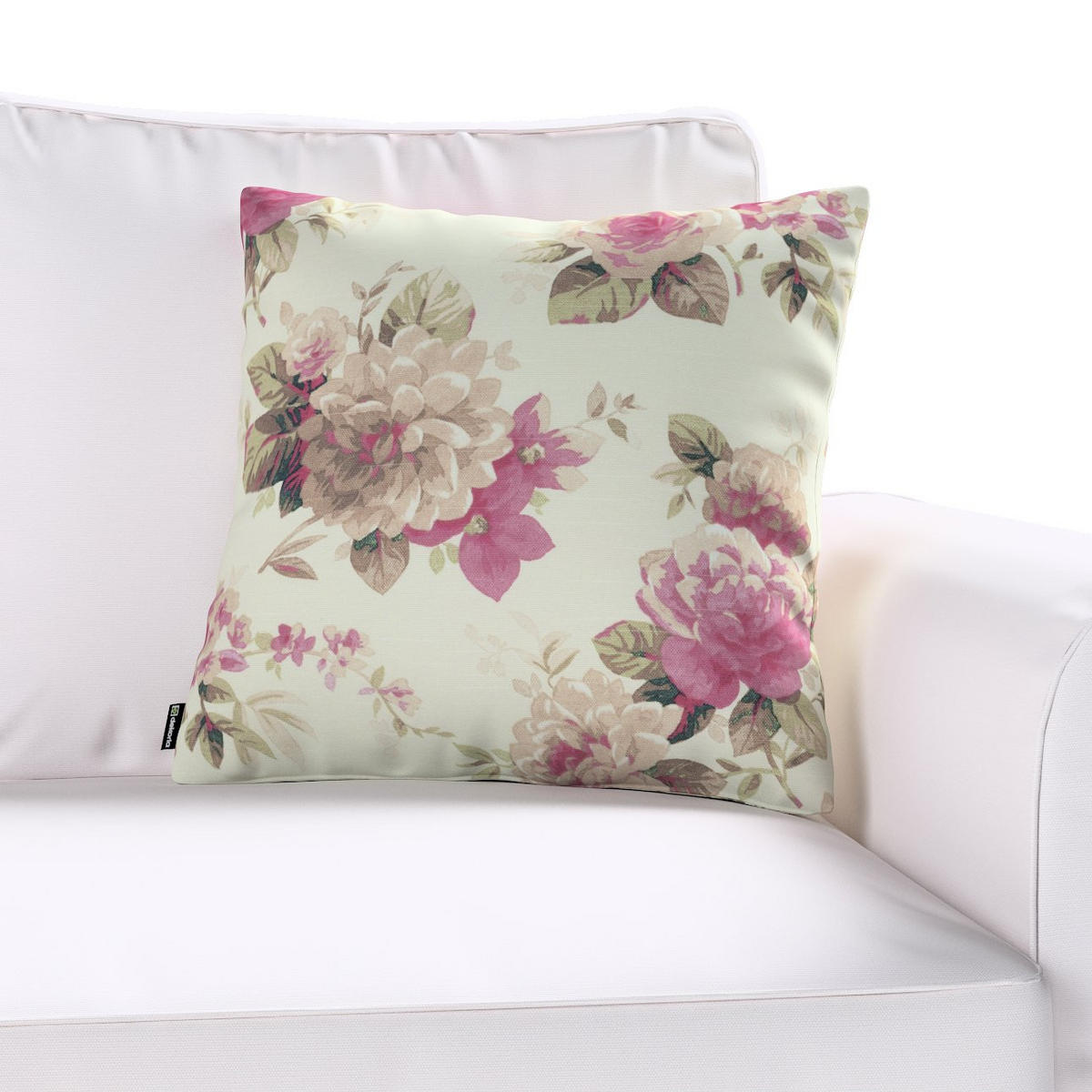 KISSENHÜLLE Mirella beige und rosa, 43x43cm - Rosa, Textil (43/43cm) - Dekoria