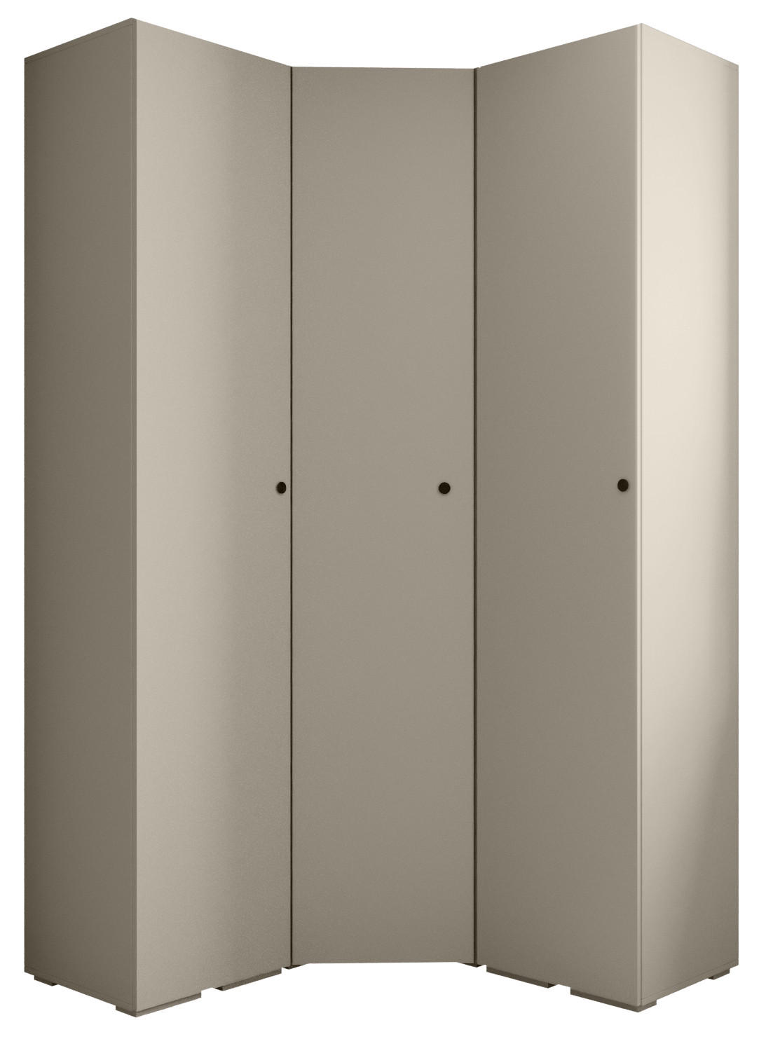 GARDEROBEN-SET 236,7/131,7/47 - Kaschmir/Schwarz, Holz/Kunststoff (131.7/236.7/47cm) - Abiks Möbel