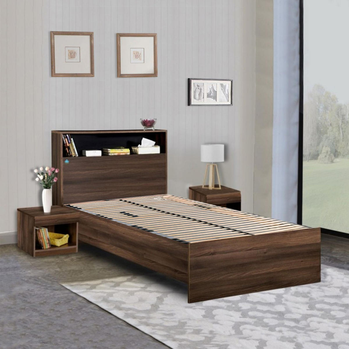 LATTENROST ERGO KF 80x200 cm mit Kopf- & Fußteilverstellung - Naturfarben, Holz (80/200cm) - Coemo