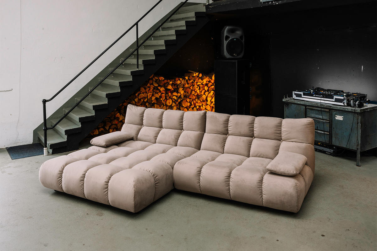 ECKSOFA VIVIEN Braun Velvet - Dunkelbraun/Schwarz, Kunststoff/Textil (290/178cm) - KAWOLA