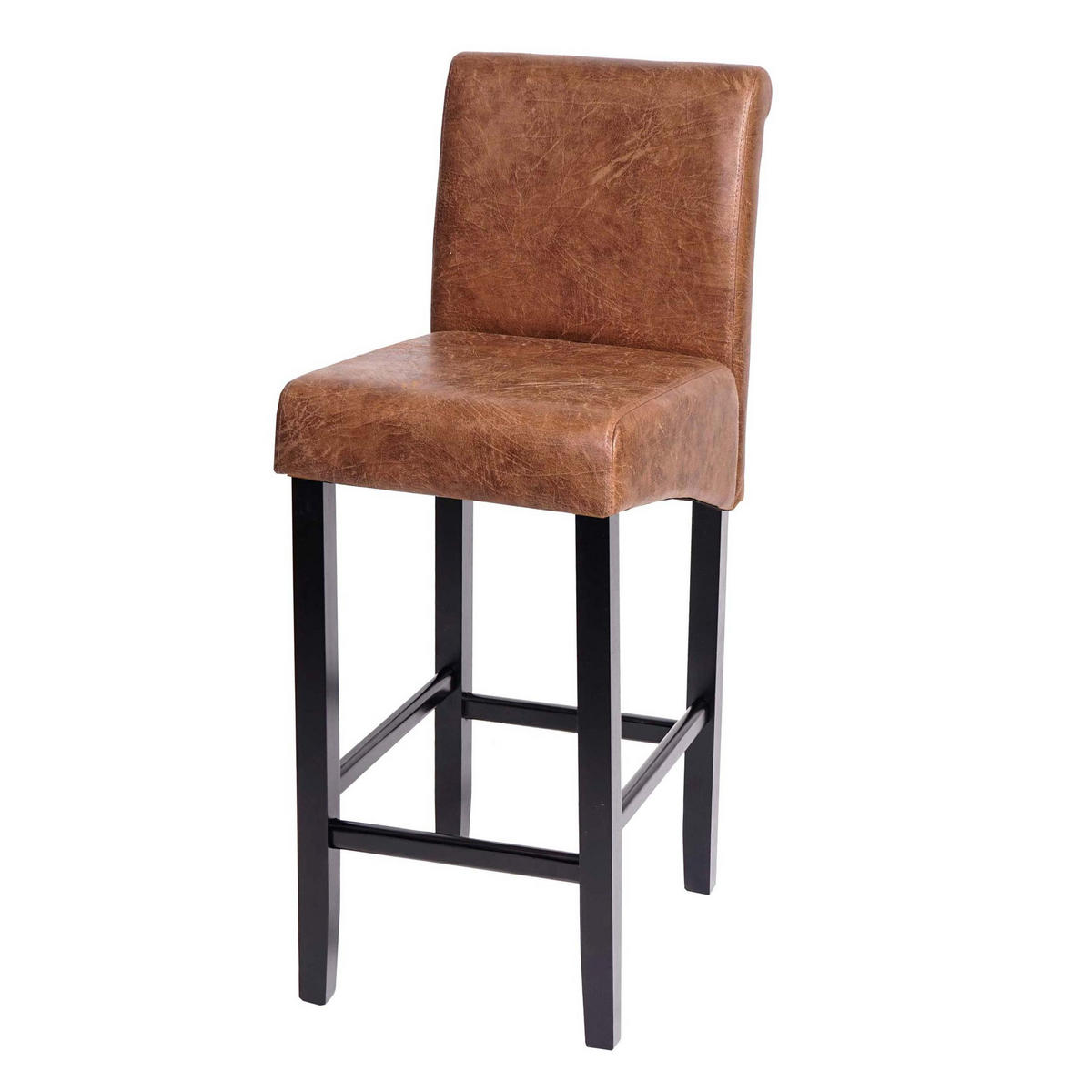 BARHOCKER Walnuss Dekor - Walnussfarben, Textil (39/105/53cm) - MCW