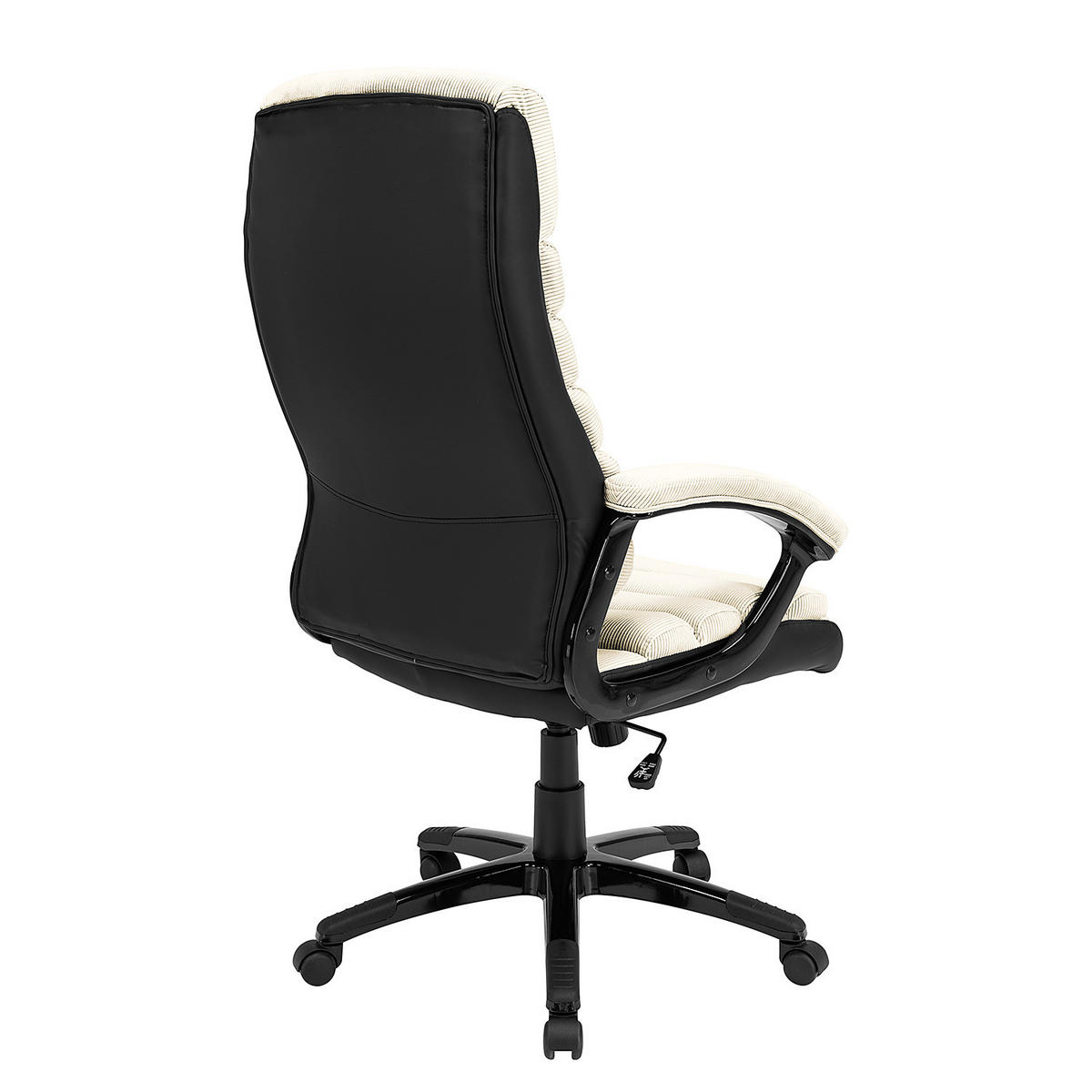 CHEFSESSEL - Creme/Schwarz, Kunststoff/Textil (67/125/72cm) - home24