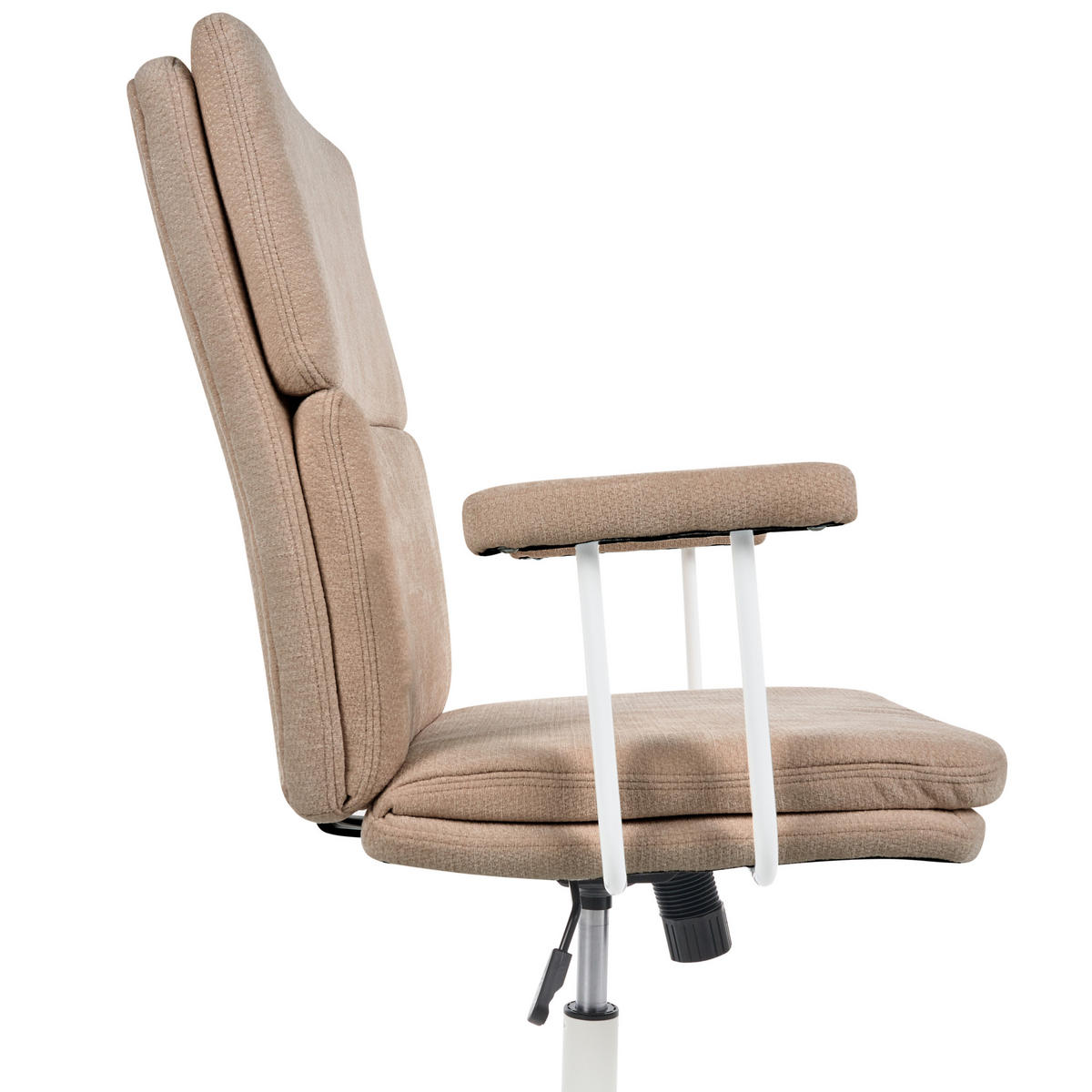 BÜROSTUHL Stoff Taupe Vero - Taupe, Textil (62/100/65cm) - Beliani