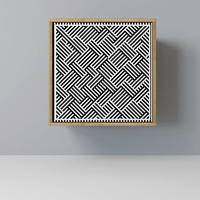 SIDEBOARD TEMPORARY SEQUENCE, Eichefarben, 57,5x42x57,5 cm, Ohne Füße - Eichefarben/Multicolor, Holzwerkstoff (57.5/57.5/42cm) - SpaceRebels