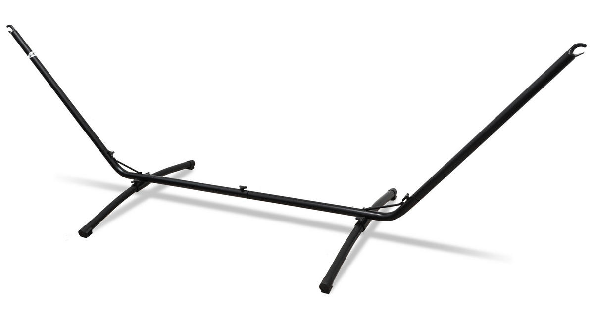 HÄNGEMATTENGESTELL bis 120kg, 310/100cm, schwarz - Schwarz, Metall (310/100/95cm) - Amanka