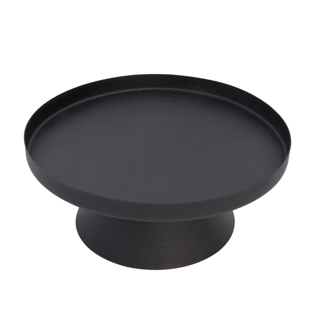 DEKOTABLETT auf Ständer Enisa in Schwarz Ø 26 cm - Schwarz, Metall (26/11cm) - LaLe Living