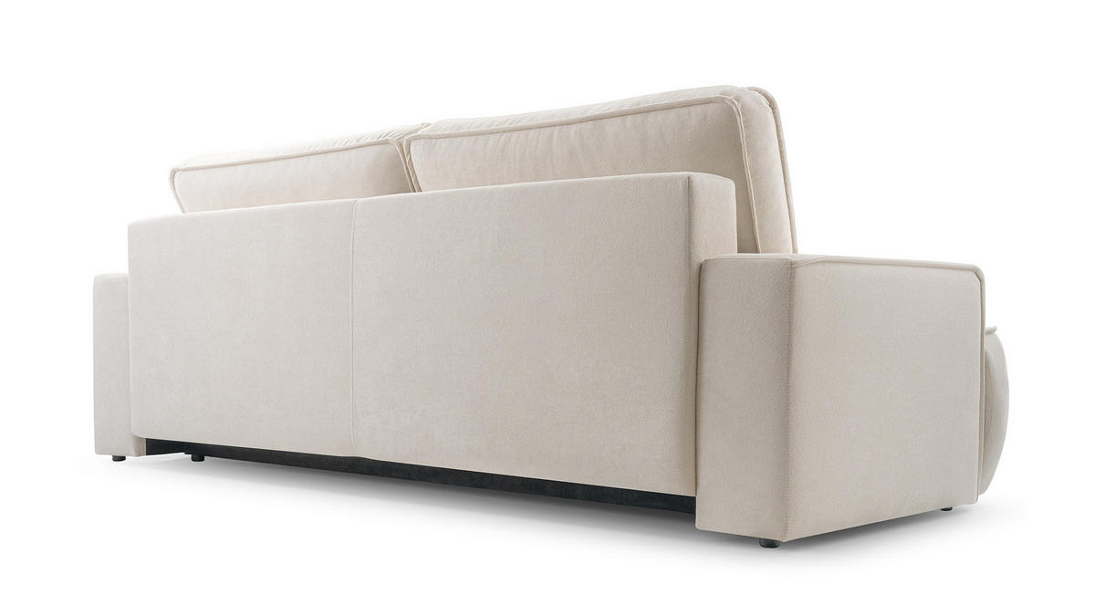 SOFA MONOS HELLGRAU Schlaffunktion Bouclé - Hellgrau, Textil (248/94/110cm) - Luxkor24