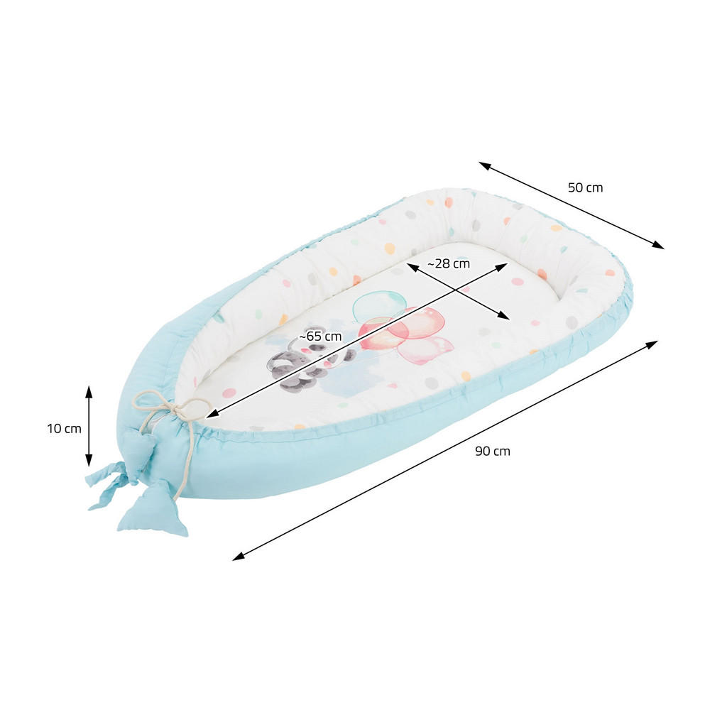 Thumbnail - Joyz Babynest, Pastellblau, Textil, 50x90 cm, Schlafen, Babybett-Ausstattung, Babynestchen, Kuschelnest für Babys