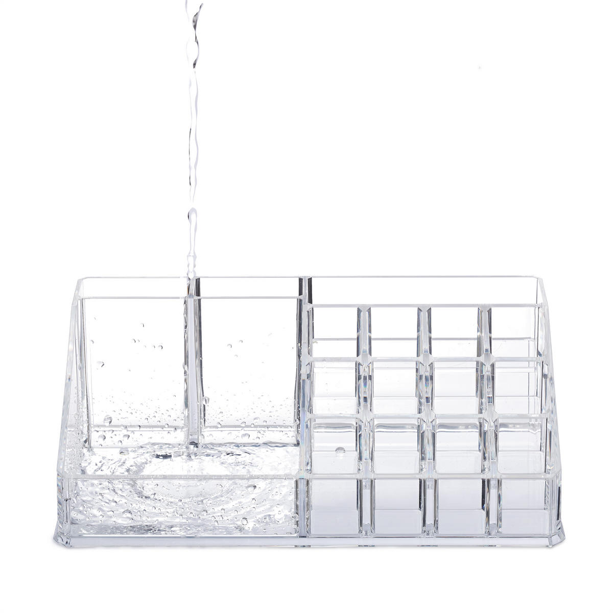 KOSMETIKORGANIZER - Transparent, Kunststoff (22/8/12.5cm) - Relaxdays