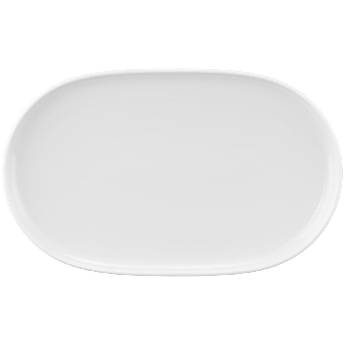 SERVIERPLATTE Sento Home weiß 38 x 24 cm - Weiß, Keramik (24.5/2.7/38.4cm) - Seltmann Weiden