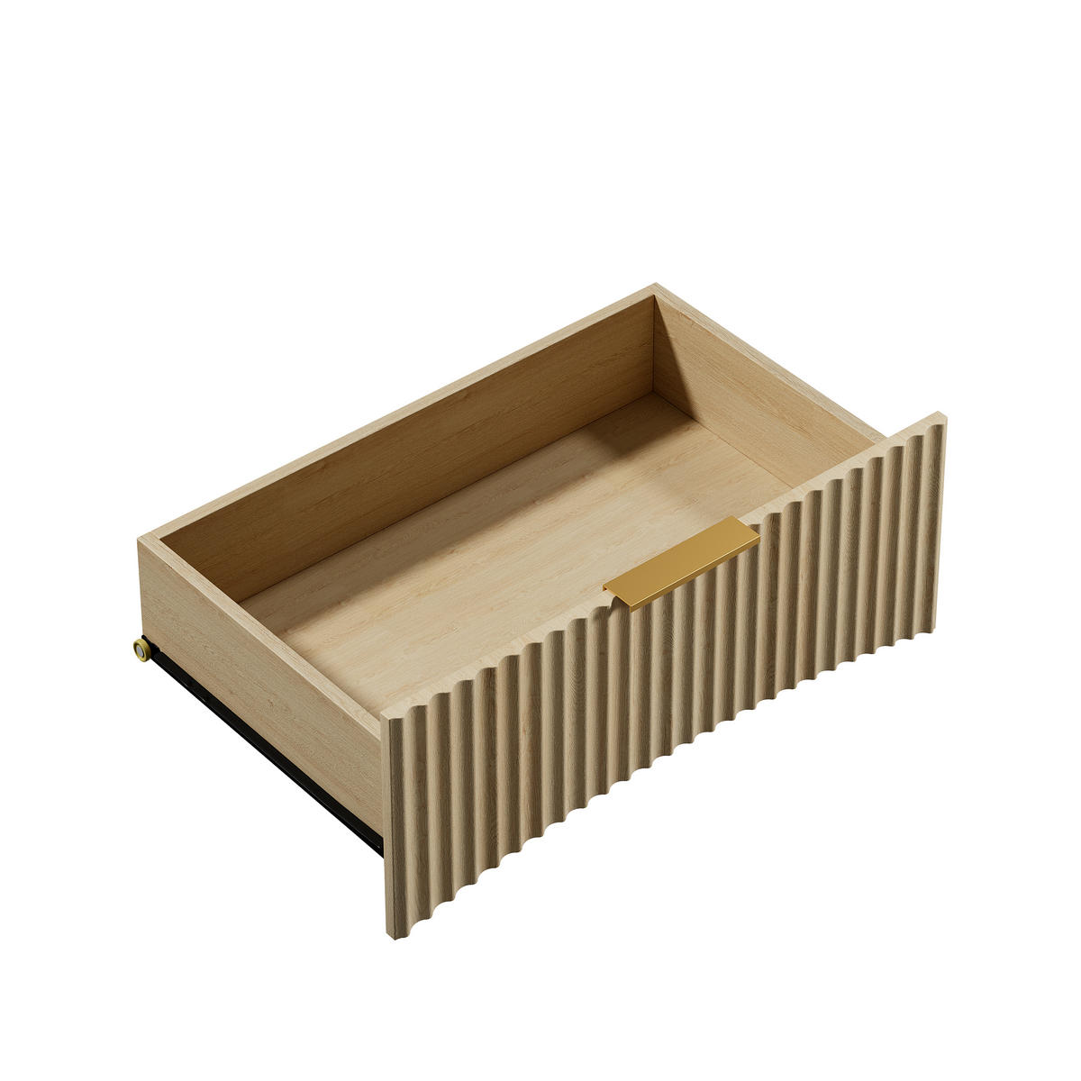 NACHTTISCH 38/58/64 cm Eiche aus MDF mit 3 Schubladen - Braun, Holzwerkstoff (38/64/58cm) - OKWISH