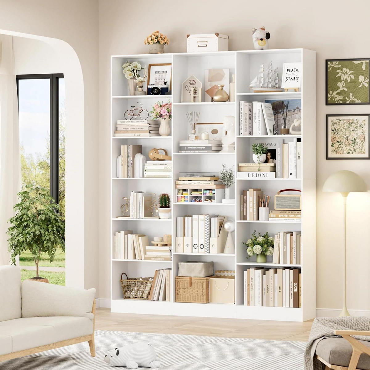 BÜCHERREGAL 188 cm weiß - Weiß, Holzwerkstoff (149/188/23.5cm)