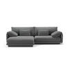 ECKSOFA links Torino aus strukturiertem Stoff dunkelgrau 4 Sitzplätze - Dunkelgrau, Textil (170/250cm) - Micadoni