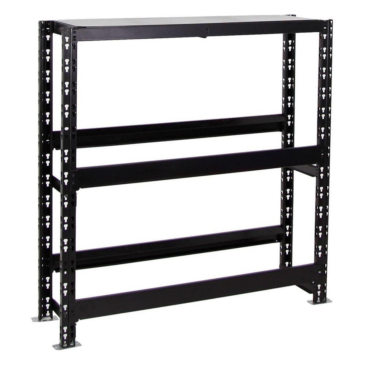 GETRÄNKEKISTENREGAL Tegernsee XL 110x110x30 cm für 6 Kästen + Board Schwarz - Schwarz, Metall (110/110/30cm) - PROREGAL