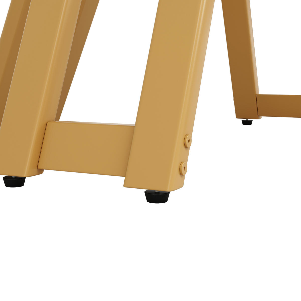ESSTISCH rund 100x100 cm MDF Marmoroptik Weiß Gold - Goldfarben, Metall (100/100/76cm) - Meubliv
