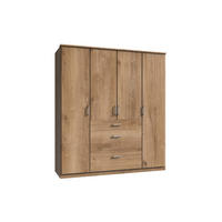 KLEIDERSCHRANK Click in Plankeneiche - Drehtürenschrank 179 cm Breite ohne Spiegel - Braun, Holzwerkstoff (179/199/58cm)