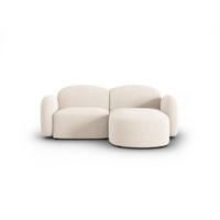 ECKSOFA rechts Blair aus Chenille-Stoff beige clair melange 3 Sitzplätze - Beige, Textil (155/194cm) - Micadoni