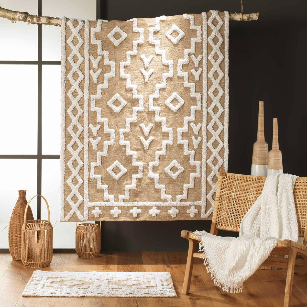 JUTETEPPICH 60/90 cm Medine - Beige, Naturmaterialien (90/50cm) - Douceur d´intérieur