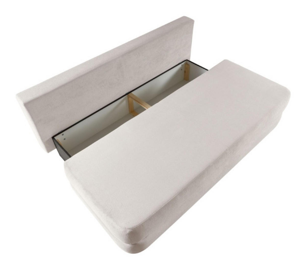 SOFA Grau-Beige ORI Mit Schlaffunktion Ohne Armlehnen - Grau, Textil (211/93/103cm) - Sepro Meble