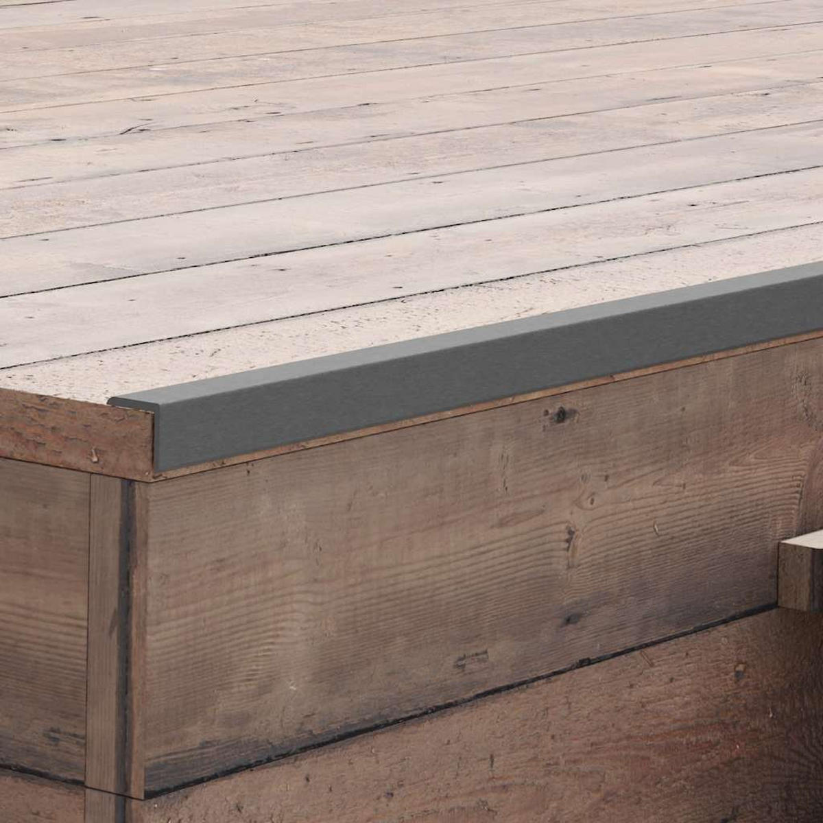 WINKELLEISTEN 5er set Wpc 170 Cm Grau - Grau, Holzwerkstoff (170/4.5/4.5cm) - vidaXL