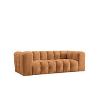 SOFA 3-Sitzer, Komfort, BALOO, Stoff Schenille, Orange - Orange, Holz (222/75/106cm) - Kaiser Möbel