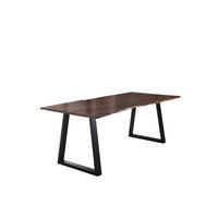 ESSTISCH LUBIN - Schwarz/Braun, Holz/Metall (100/240/77cm) - SAM