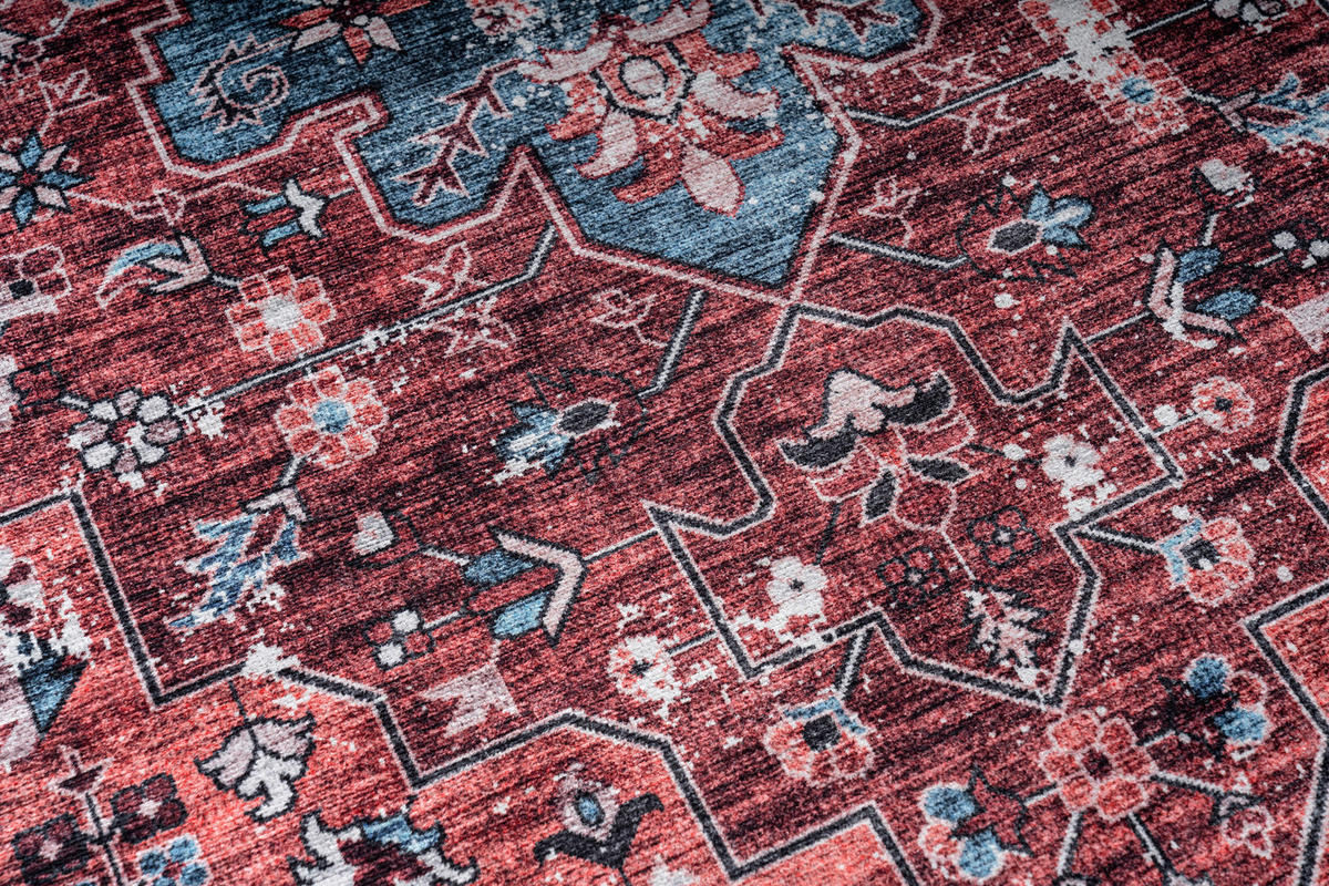 TEPPICH DUBAI bordeaux orientalisch 90/150 cm - Bordeaux, Textil (90/150cm) - Tapiso