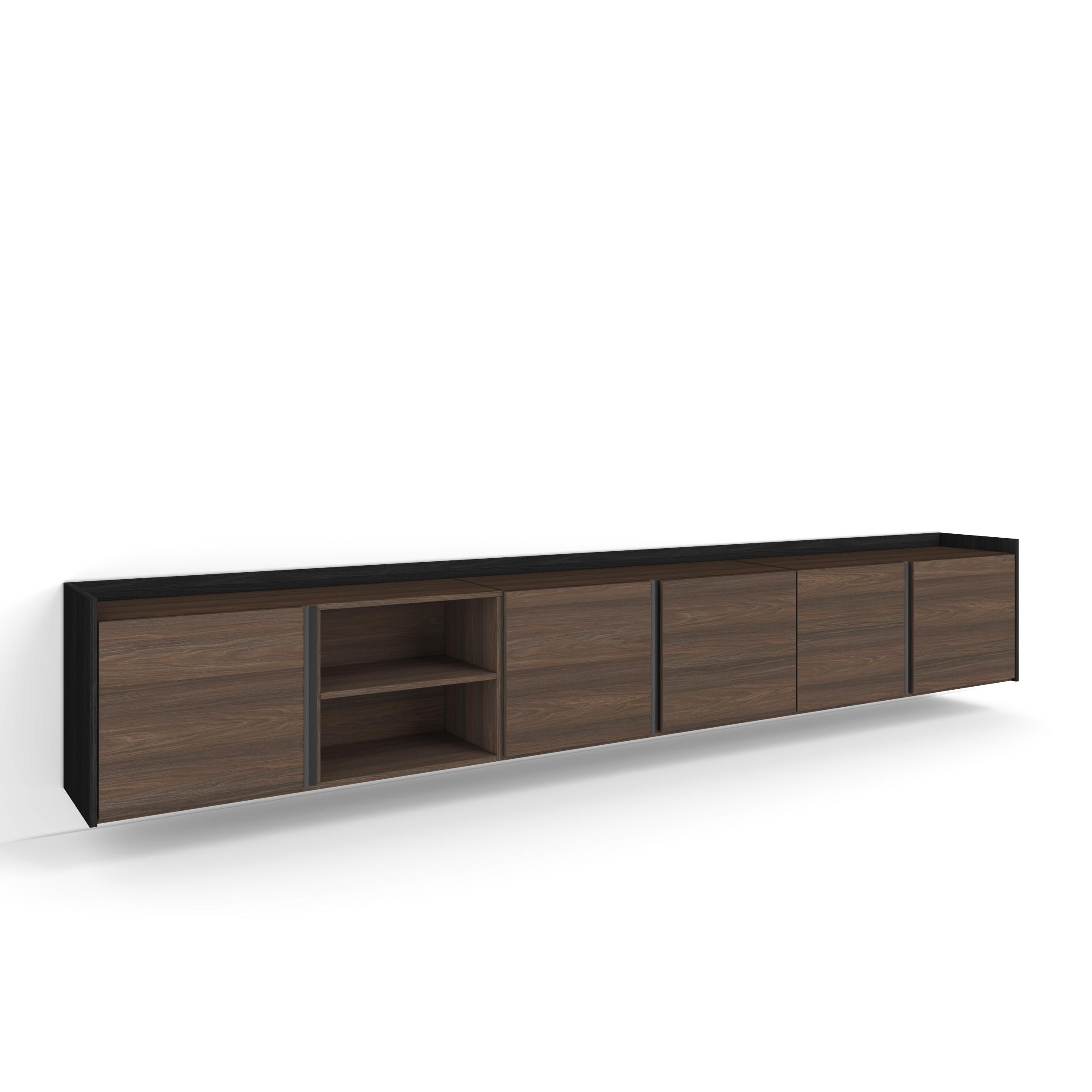 Skraut Home Lowboard, Dunkelbraun 309x50x35 cm