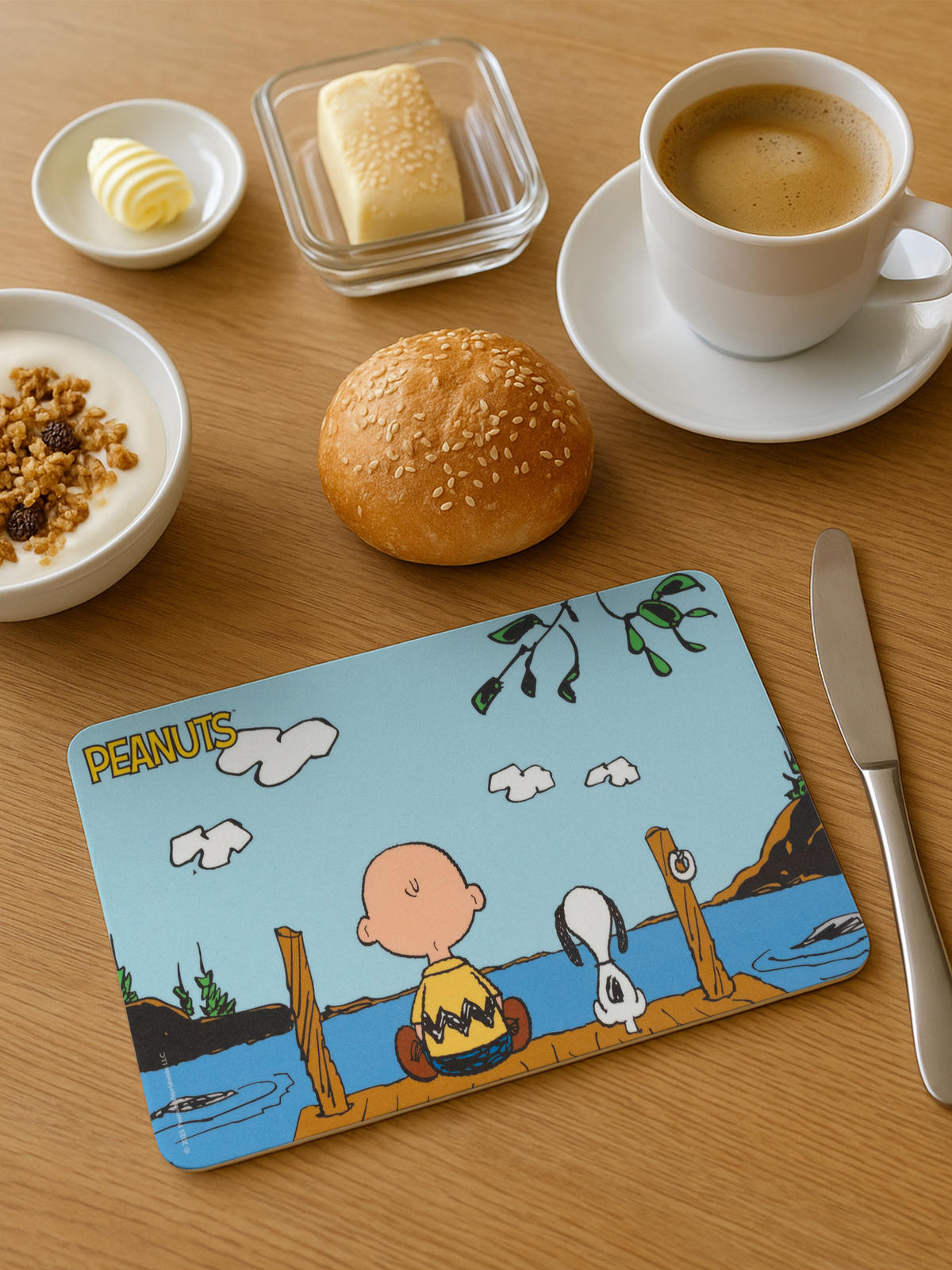 BRETTCHEN The Peanuts Snoopy See Charlie Brown Blau 14,5 x 23,5 cm - Blau, Kunststoff (14.5/23.5cm) - United Labels