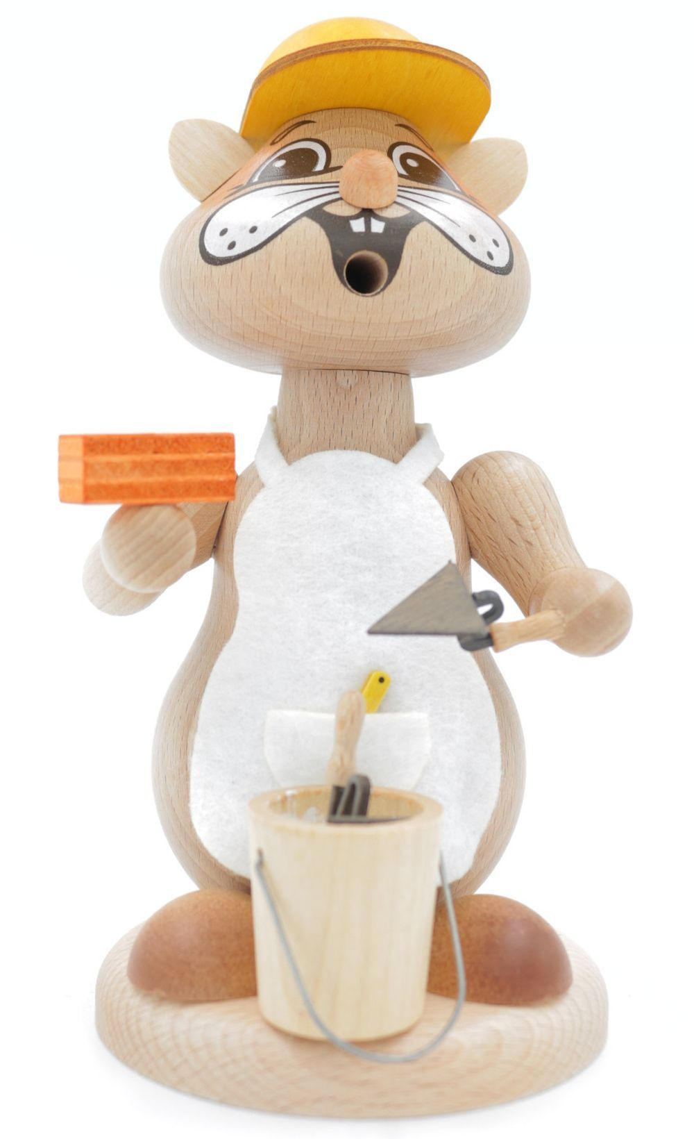 RAUCHFIGUR Hamster Maurer 18 cm - Multicolor, Holz (12/18/0.1cm)