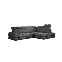 ECKSOFA TOLLO Solar-stoff L-form 302x217x105 cm grau - Dunkelgrau, Holz/Textil (217/302cm) - DomoHome