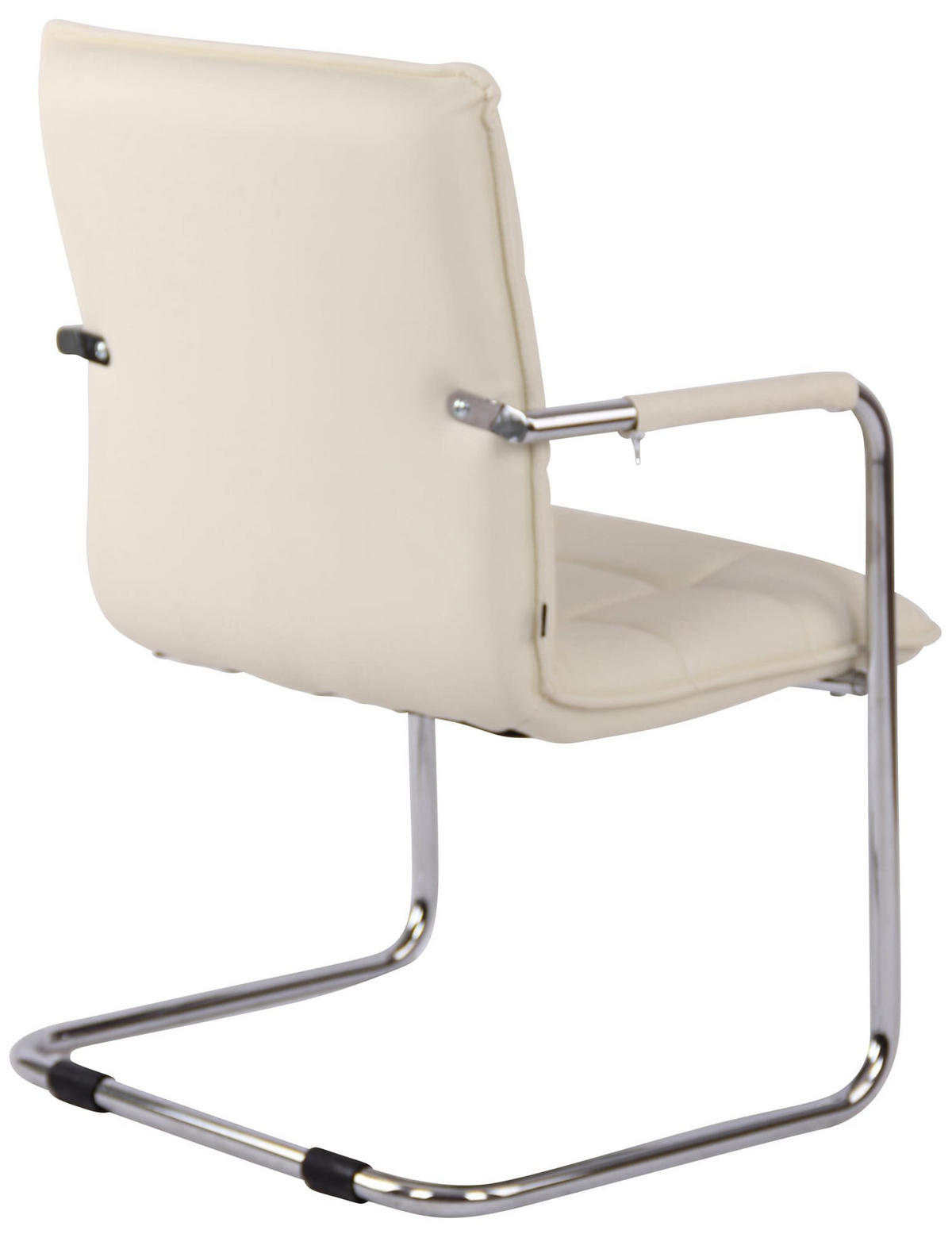 SCHWINGSTUHL 2er Set Lederlook creme - Chromfarben/Creme, Textil/Metall (57/89/64cm) - CLP
