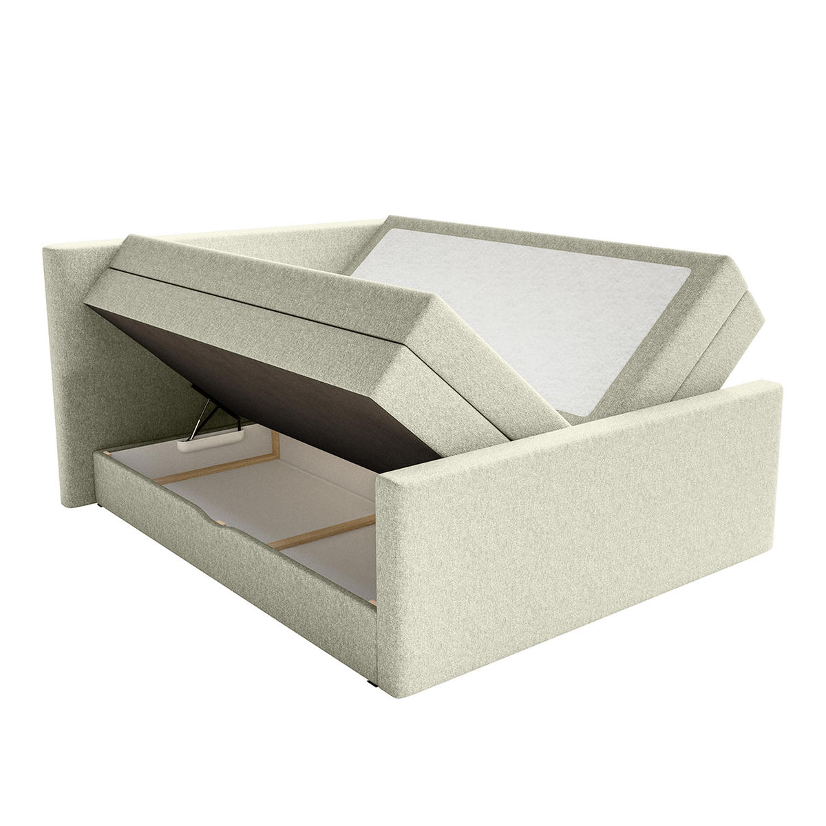 BOXSPRINGBETT VELIPOJA EASY CLEAN 160x200 cm, Creme - Creme, Textil (160/200cm) - Fedve