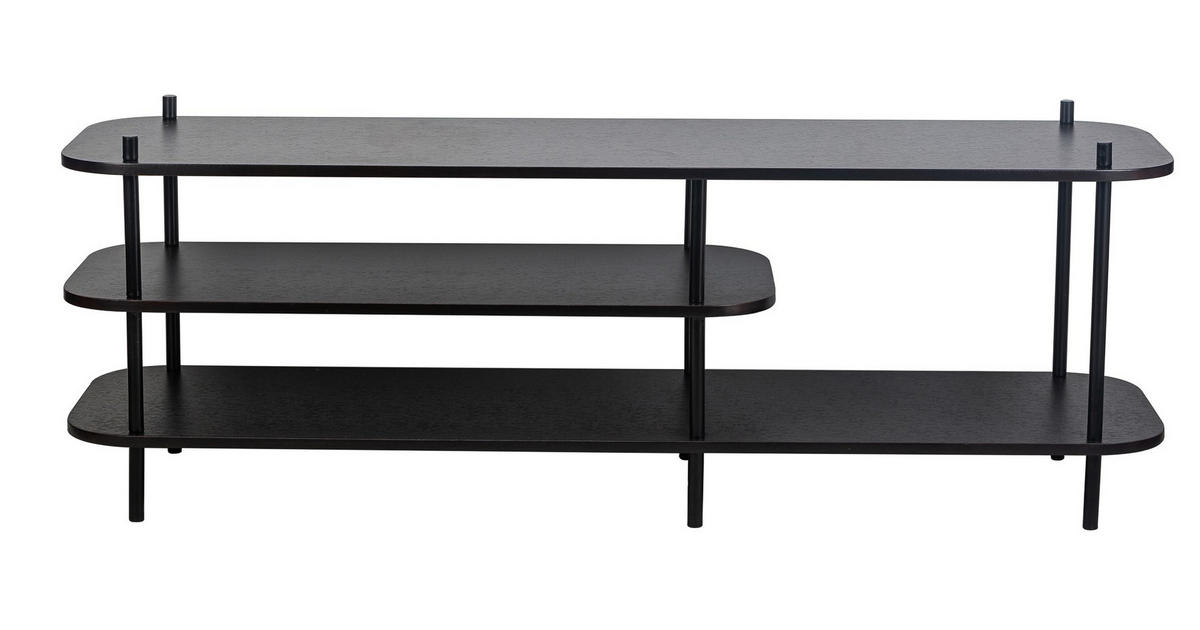 TV-SCHRANK Rechteckig Schwarz 140 x 40 x 49 (cm) - Schwarz, Metall (140/49/40cm) - Nordlys