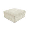 POUF Chenille Stoff Beige - Beige/Schwarz, Holzwerkstoff/Kunststoff (87/46/87cm) - Makamii