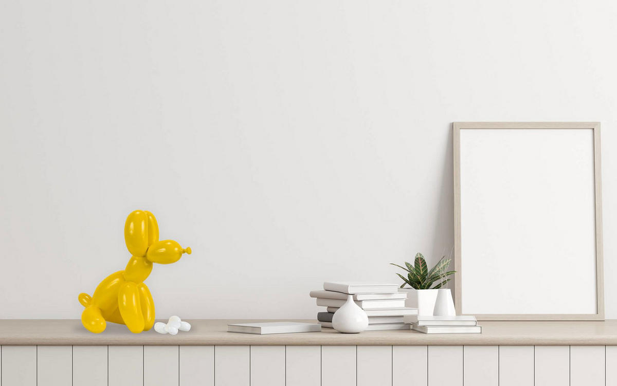 SKULPTUR Gelb 30/28 cm - Gelb, Stein (1.15/28/18cm) - KUNSTLOFT